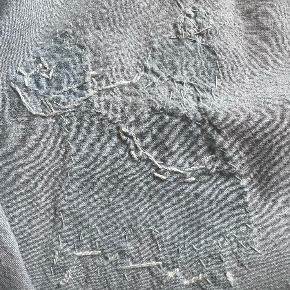 Passports Of Pier 1 Imports Vintage Chambray Button Up Animal Appliqués Size S - Picture 15 of 15
